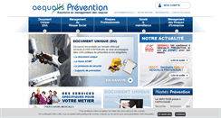 Desktop Screenshot of aequalis-prevention.com