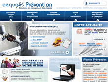 Tablet Screenshot of aequalis-prevention.com